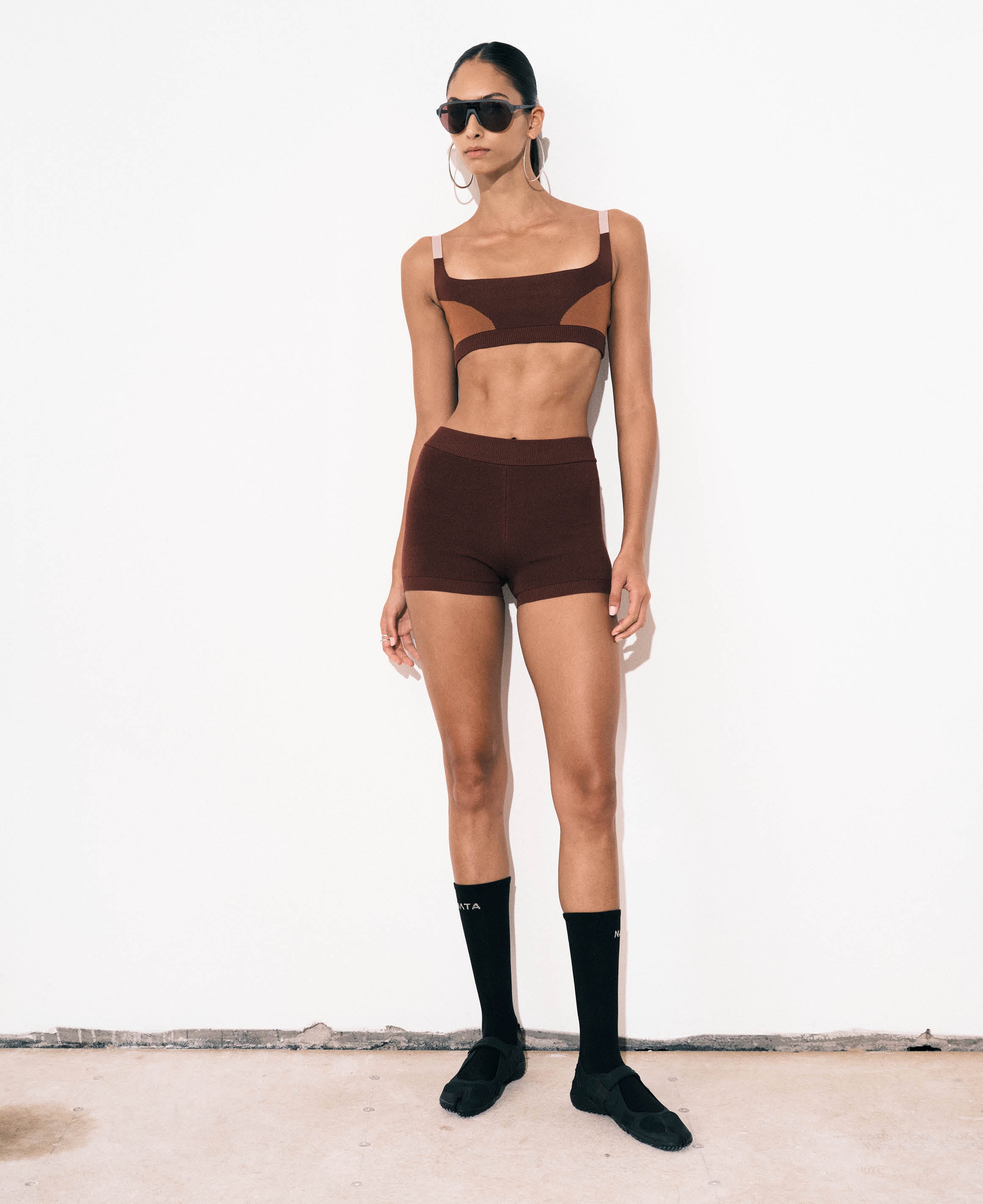 ORGANIC COLOUR BLOCK BRALET
