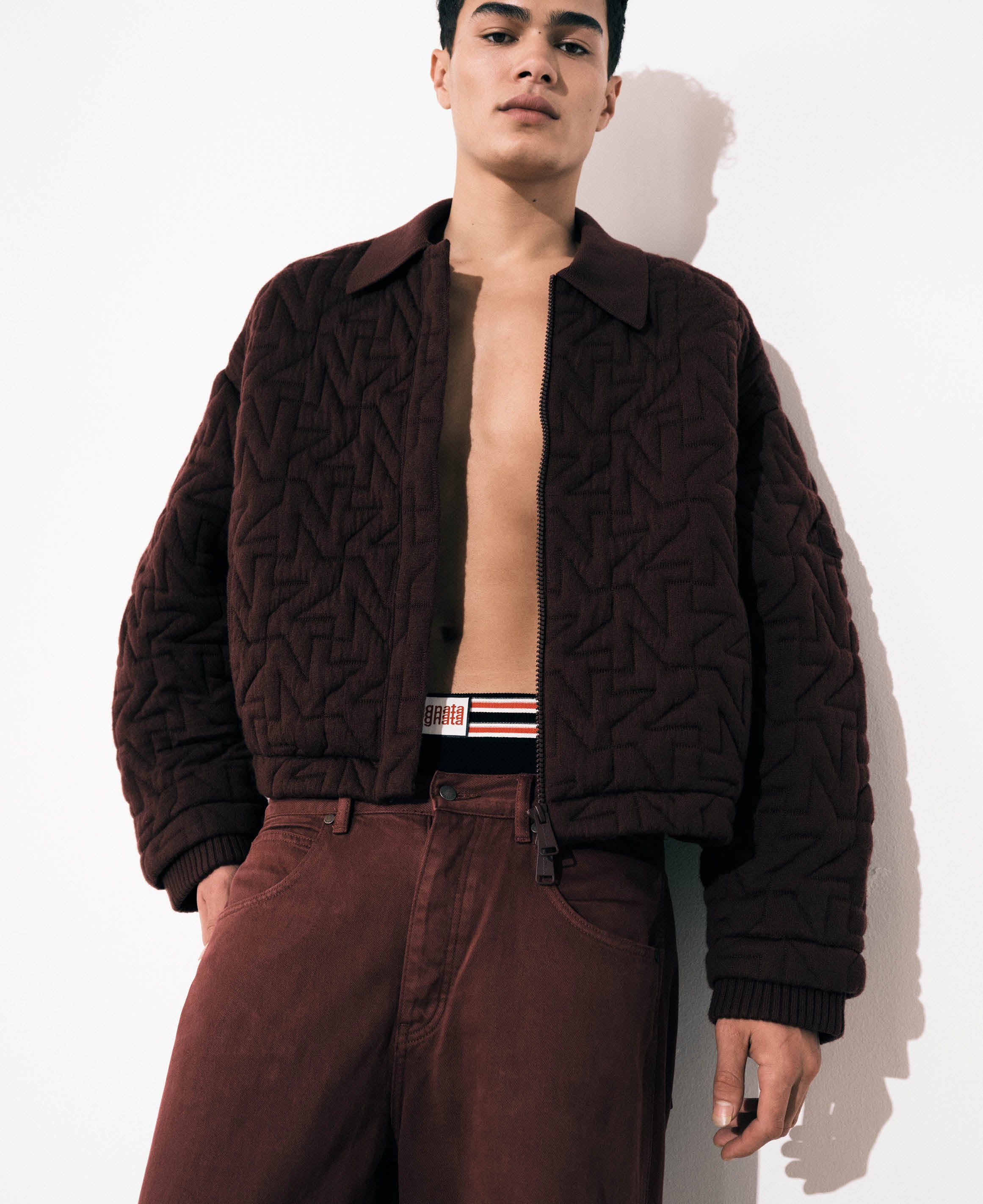 WOOL QUILTED BOMBER