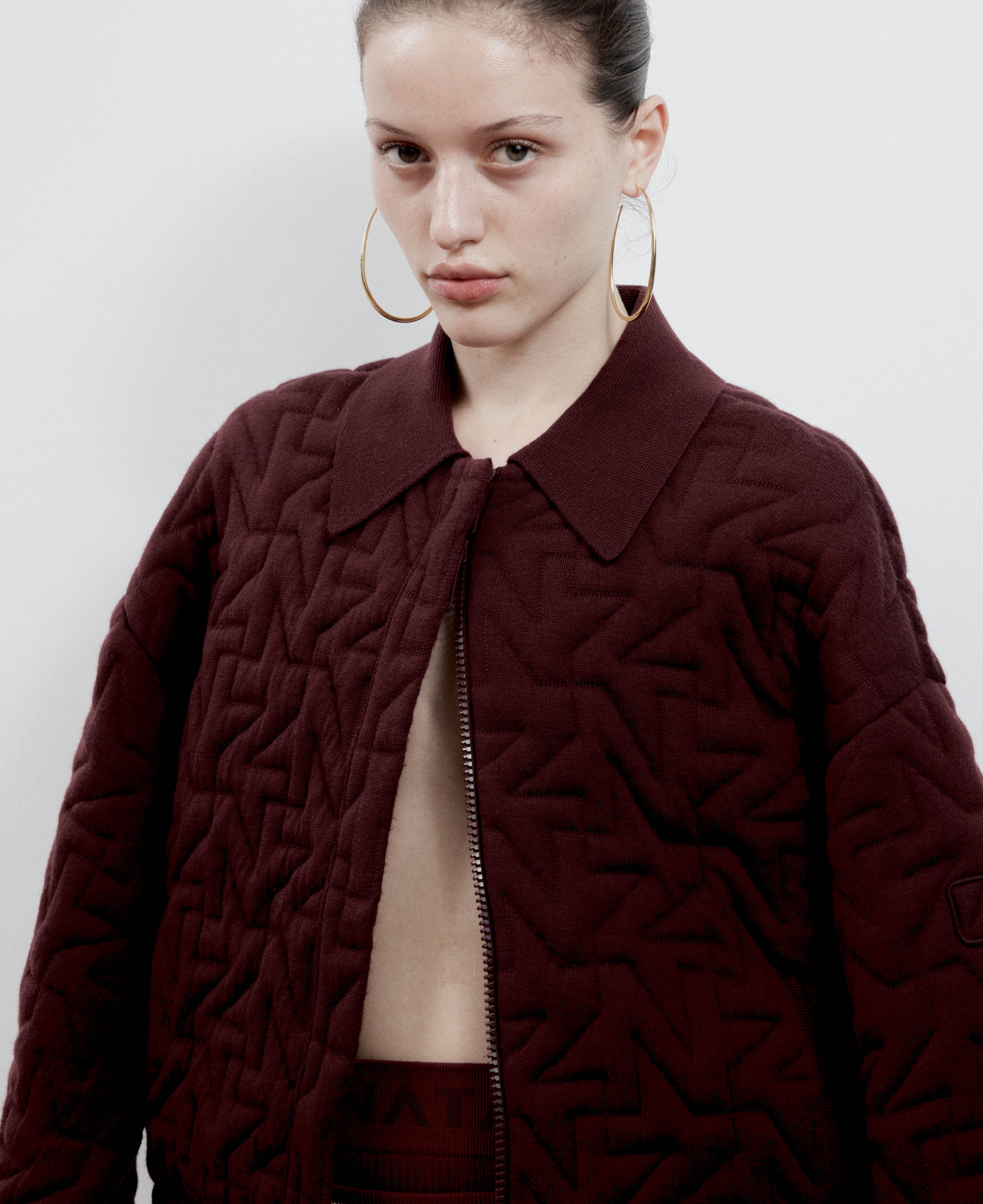 WOOL QUILTED BOMBER
