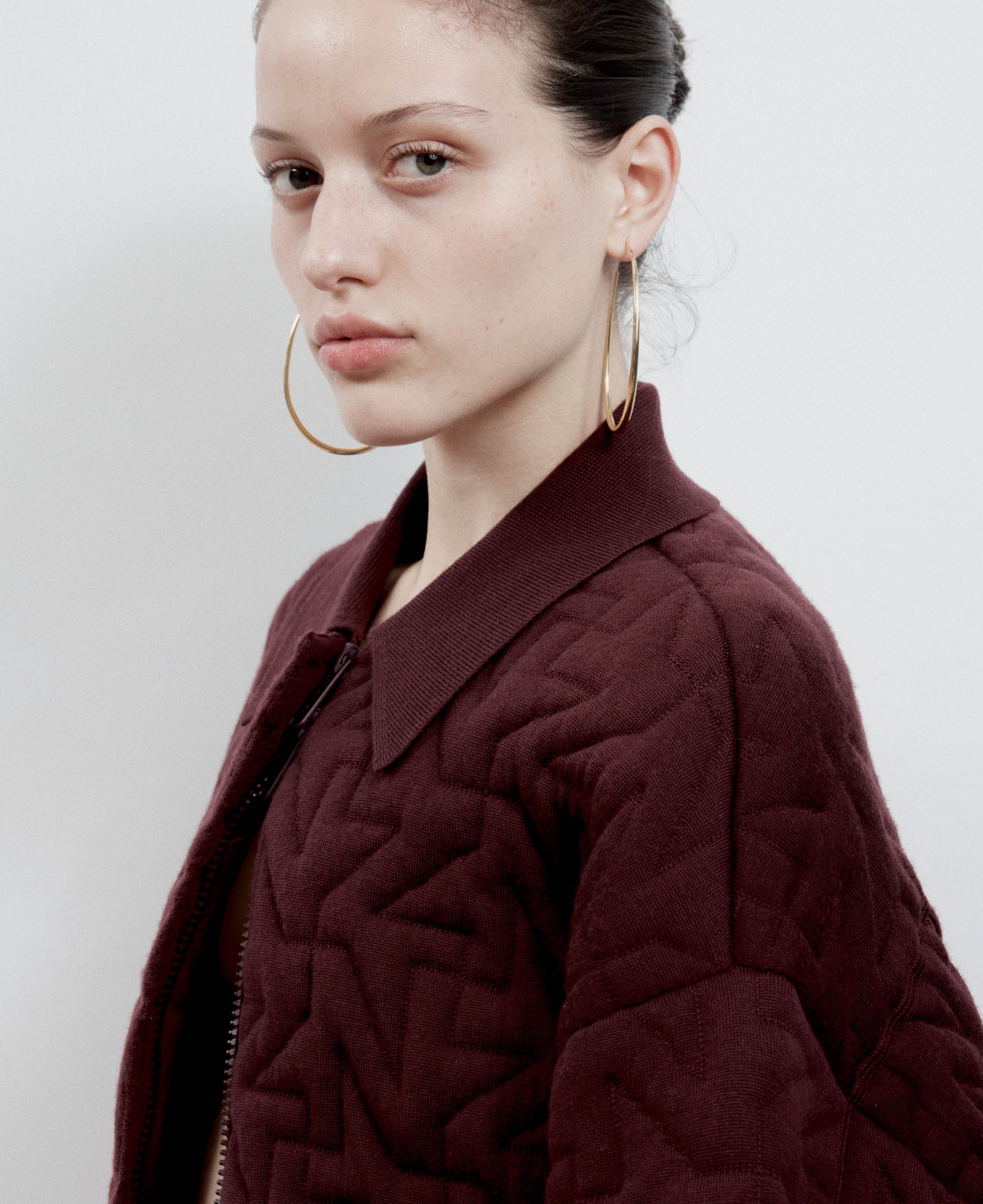 WOOL QUILTED BOMBER