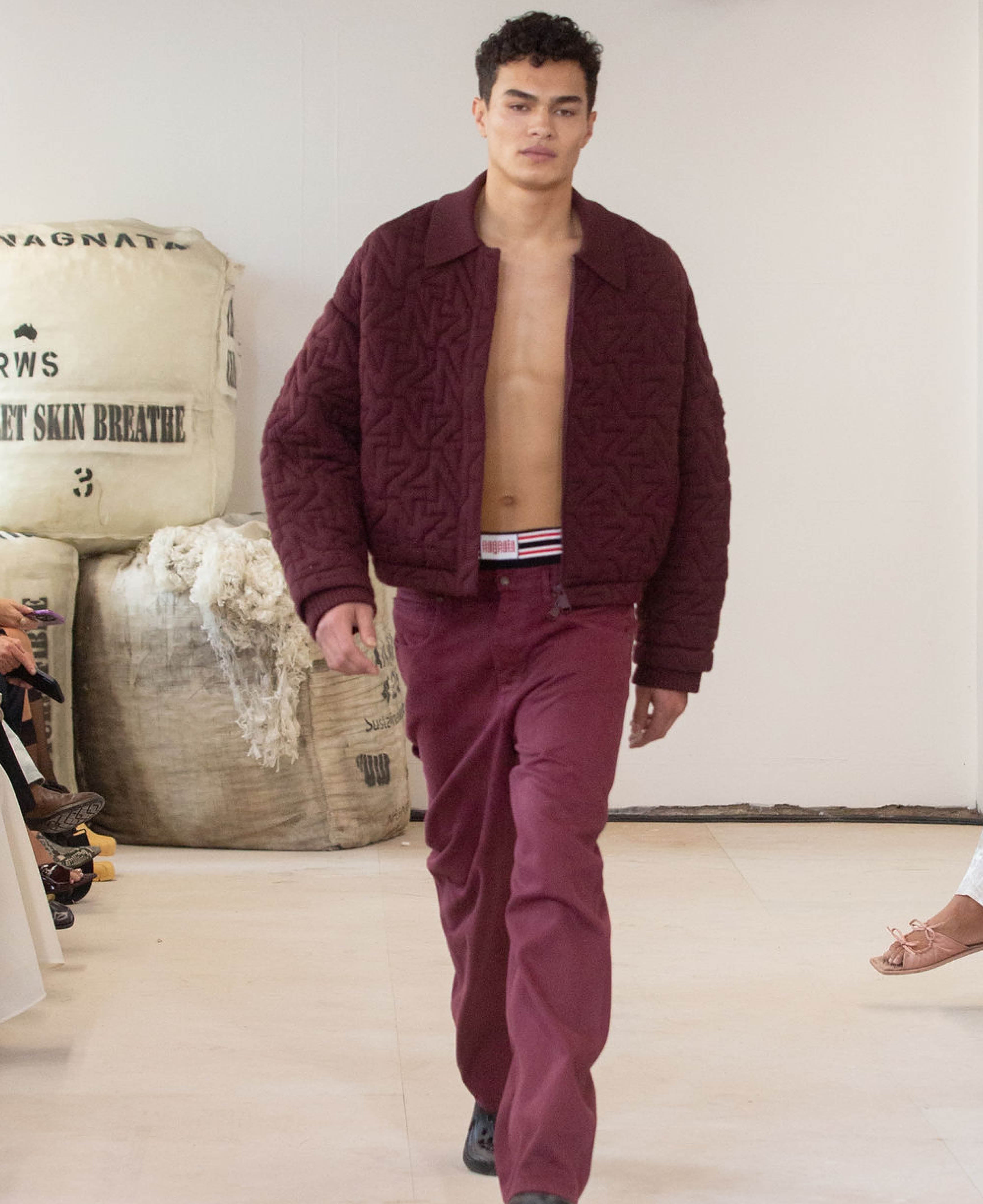 WOOL QUILTED BOMBER