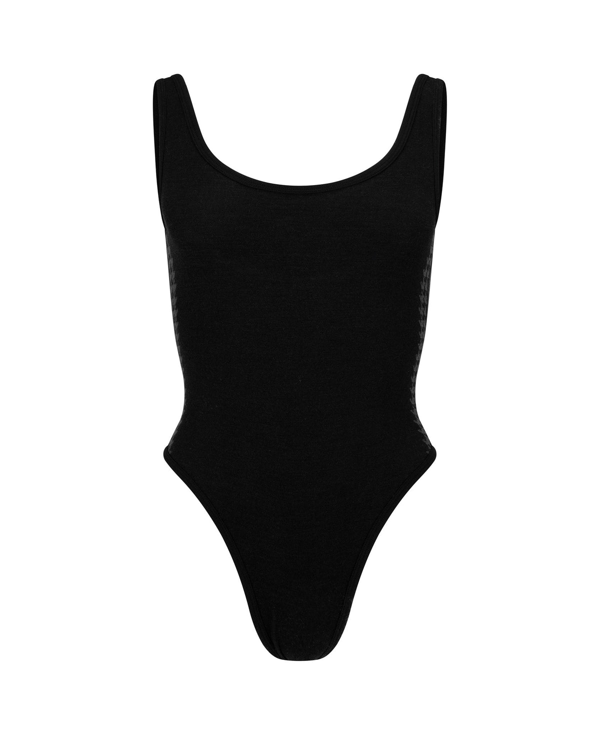 HOUNDSTOOTH WOOL BODYSUIT