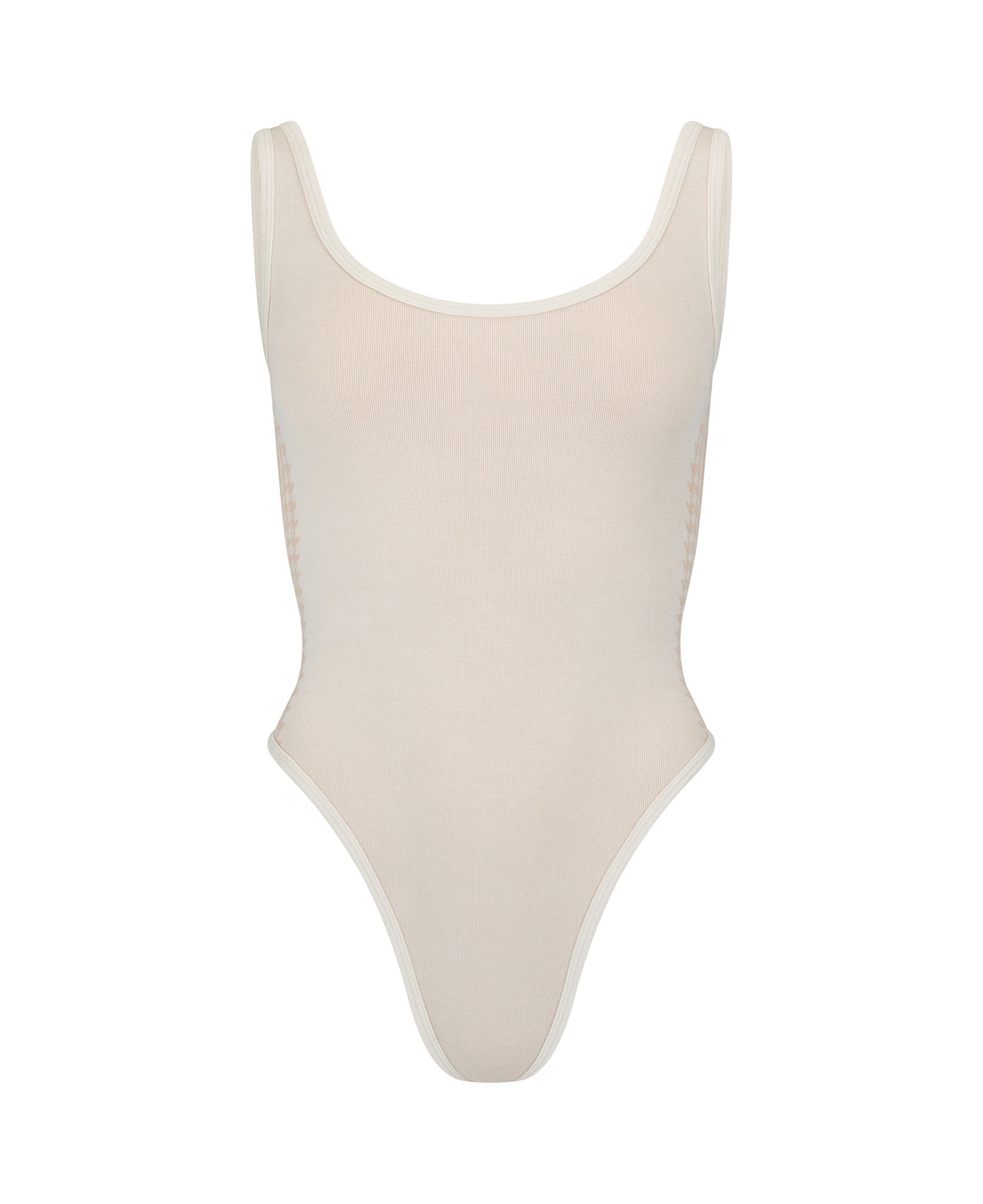 HOUNDSTOOTH WOOL BODYSUIT