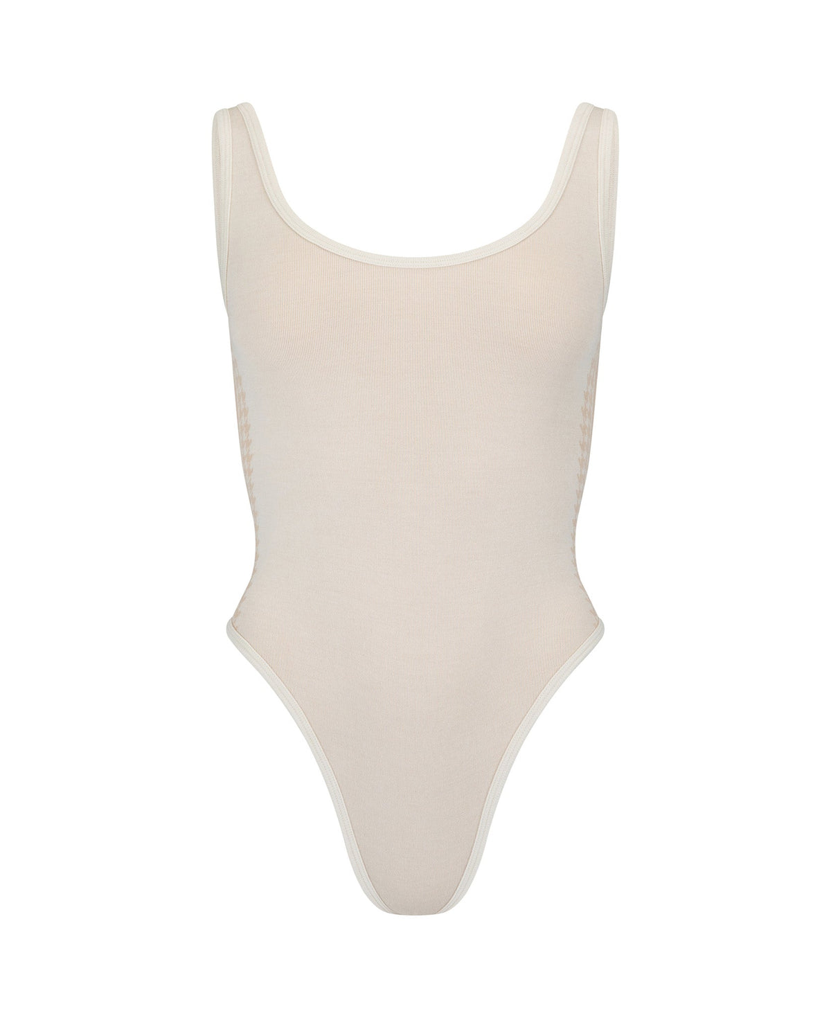 HOUNDSTOOTH WOOL BODYSUIT