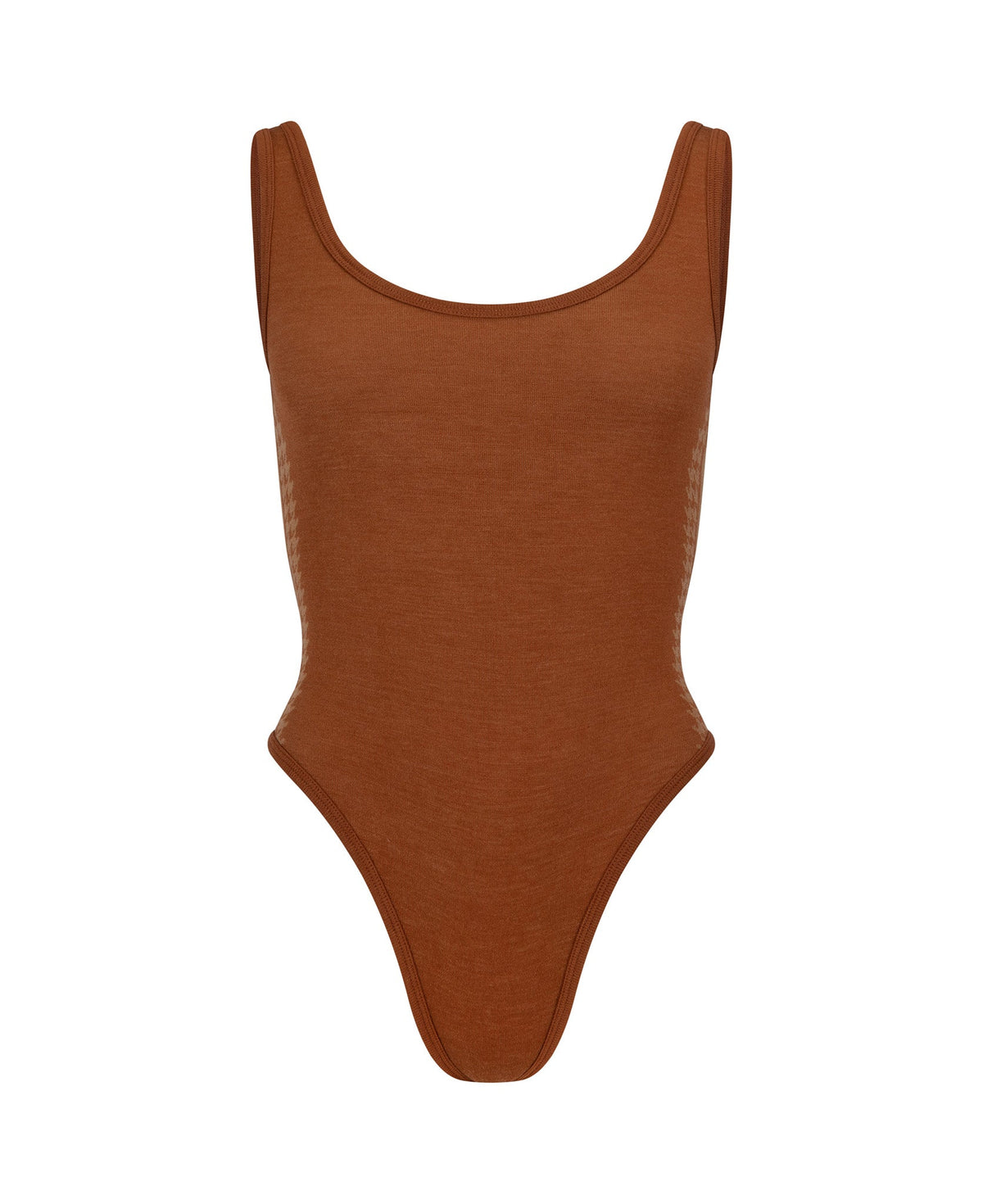 HOUNDSTOOTH WOOL BODYSUIT