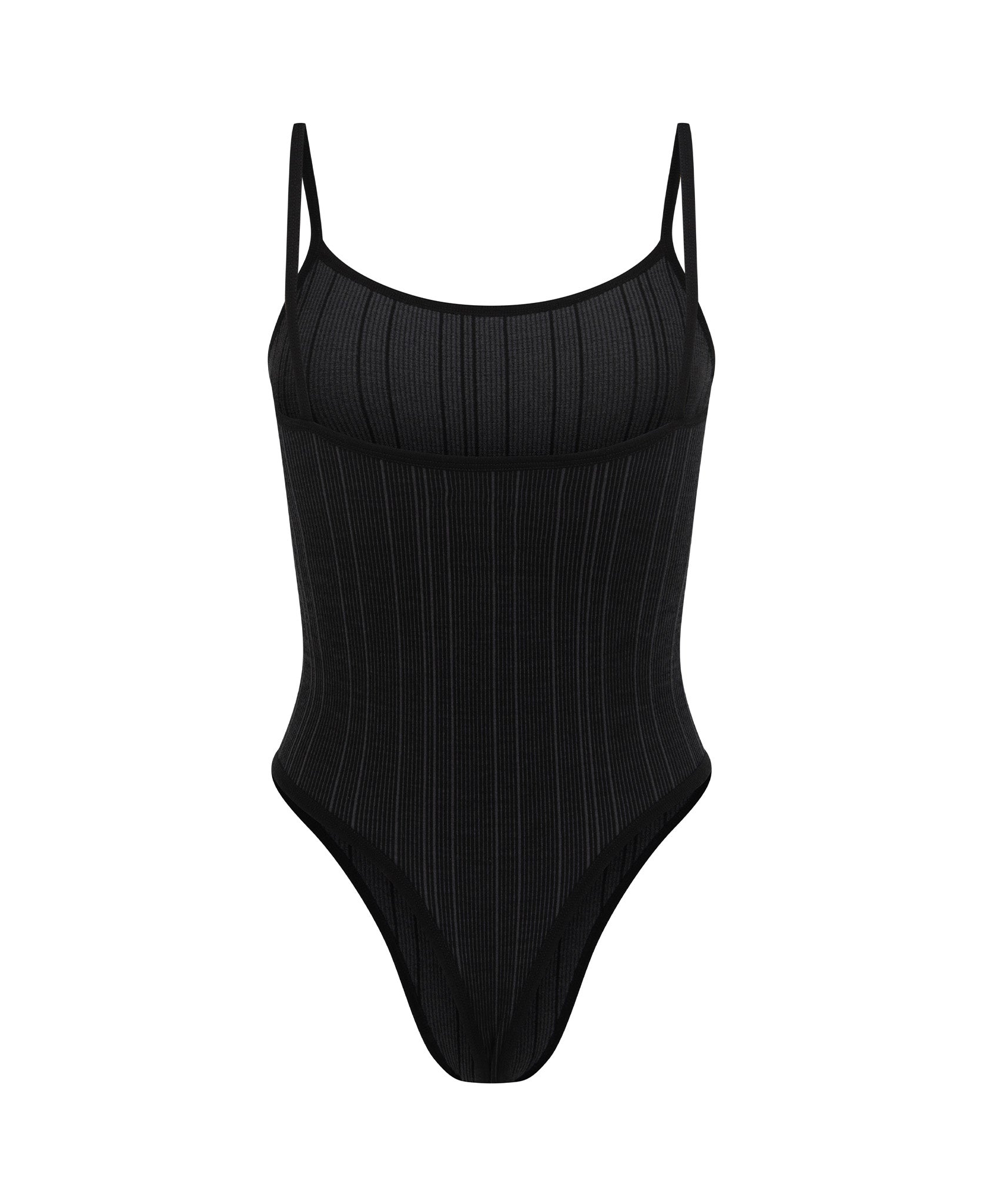 PINSTRIPE WOOL BODYSUIT