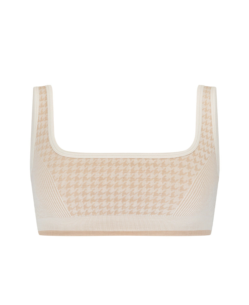 HOUNDSTOOTH WOOL BRALET