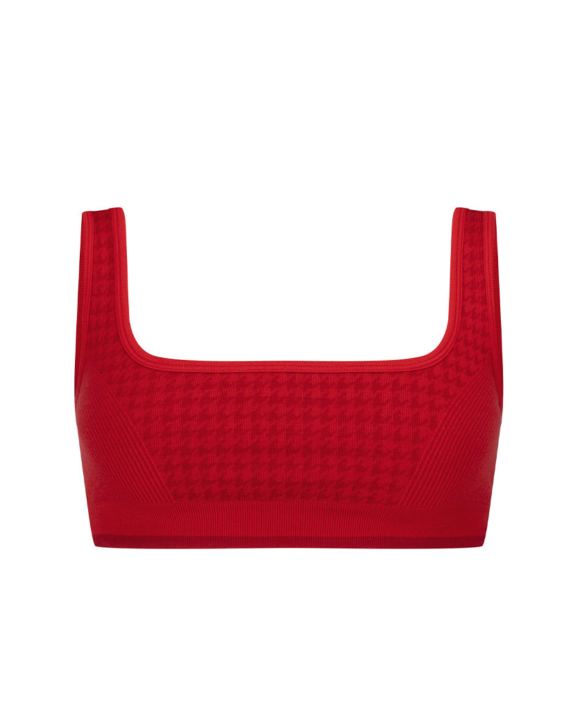 HOUNDSTOOTH WOOL BRALET