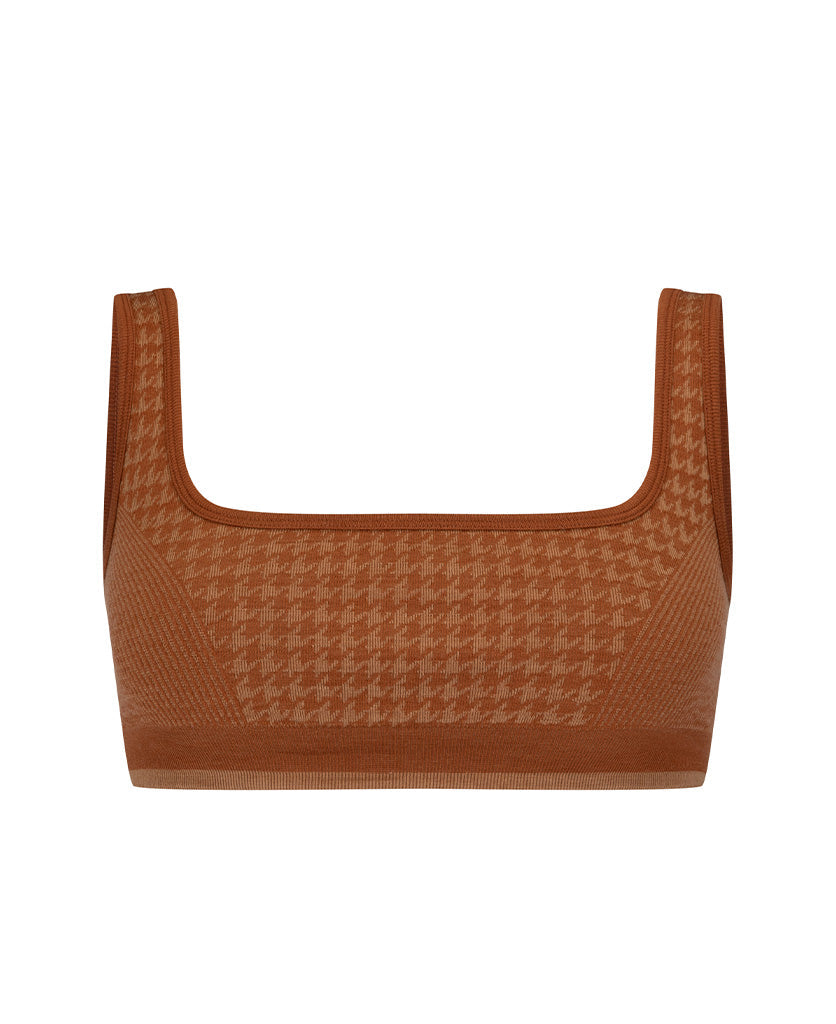 HOUNDSTOOTH WOOL BRALET