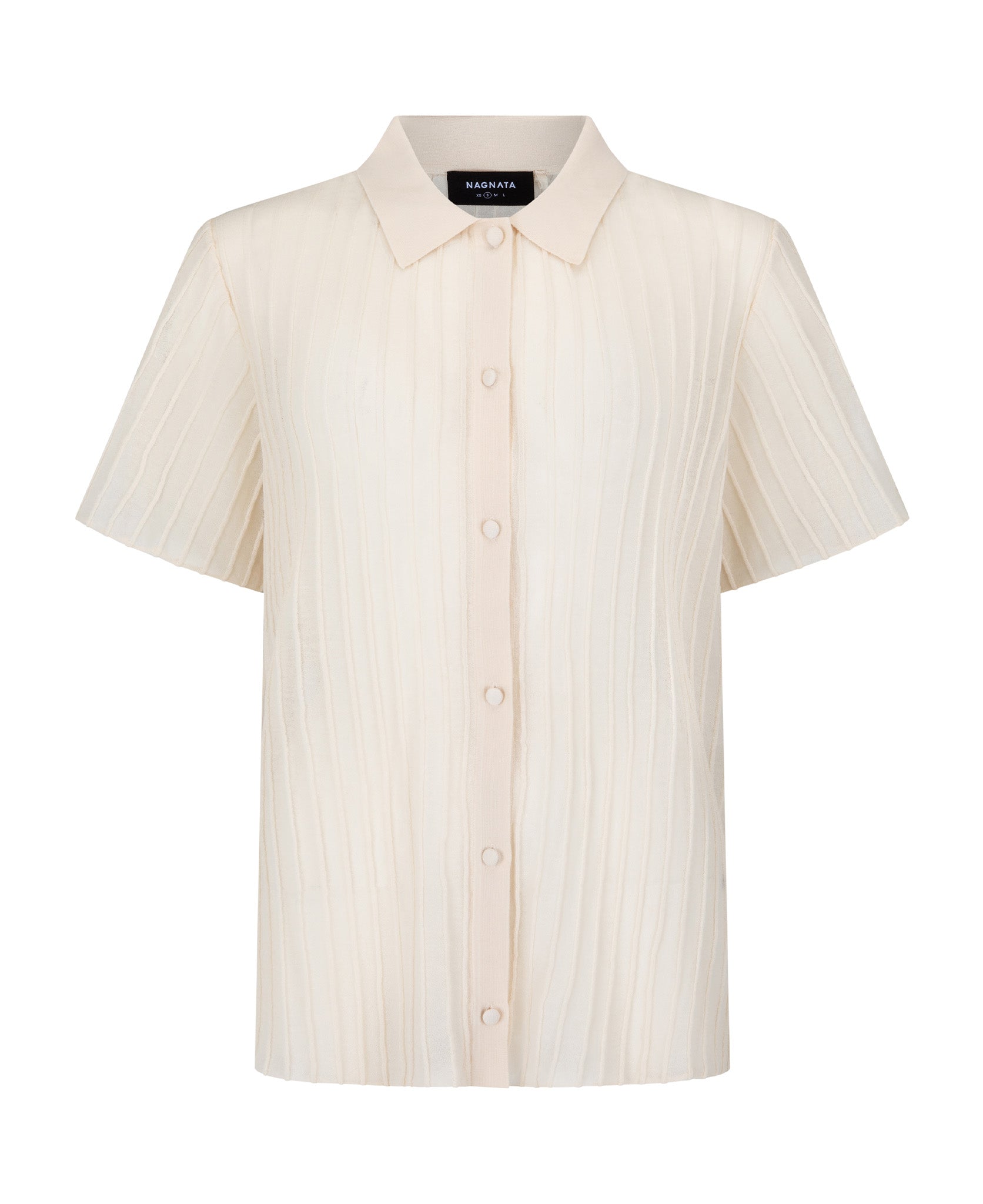 SHEER PINTUCK SHIRT