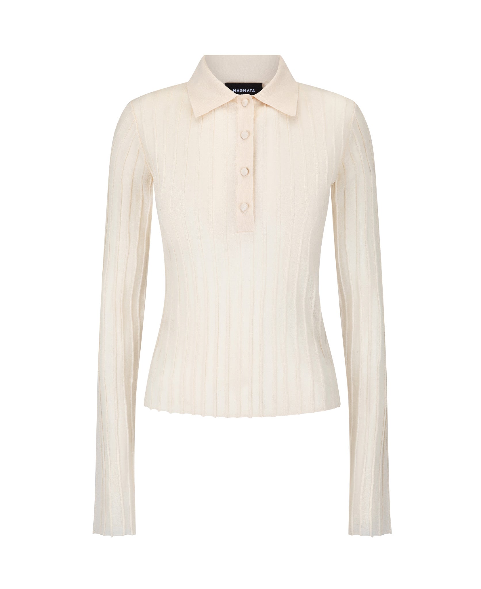 SHEER PINTUCK LONG SLEEVE