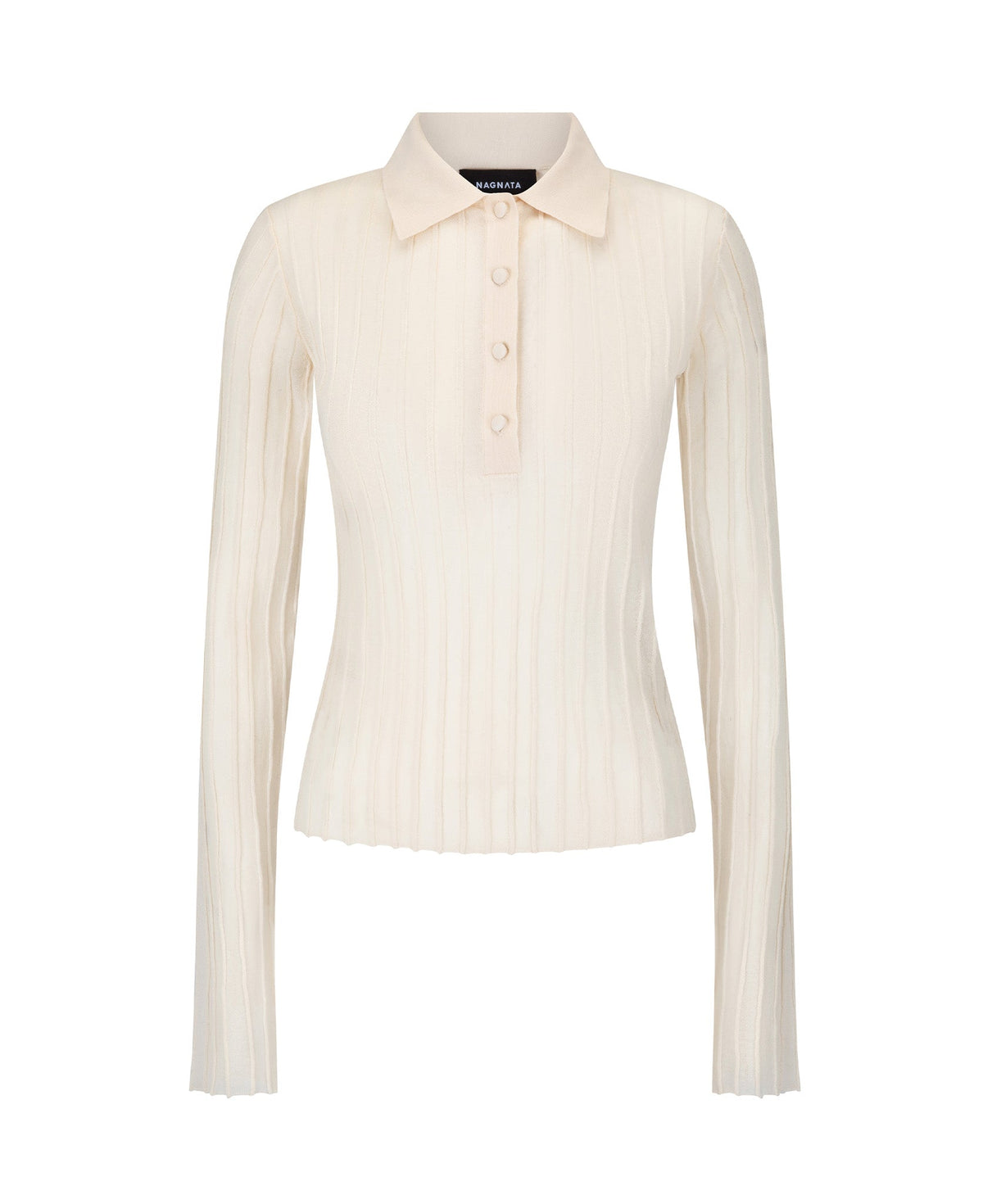 SHEER PINTUCK LONG SLEEVE