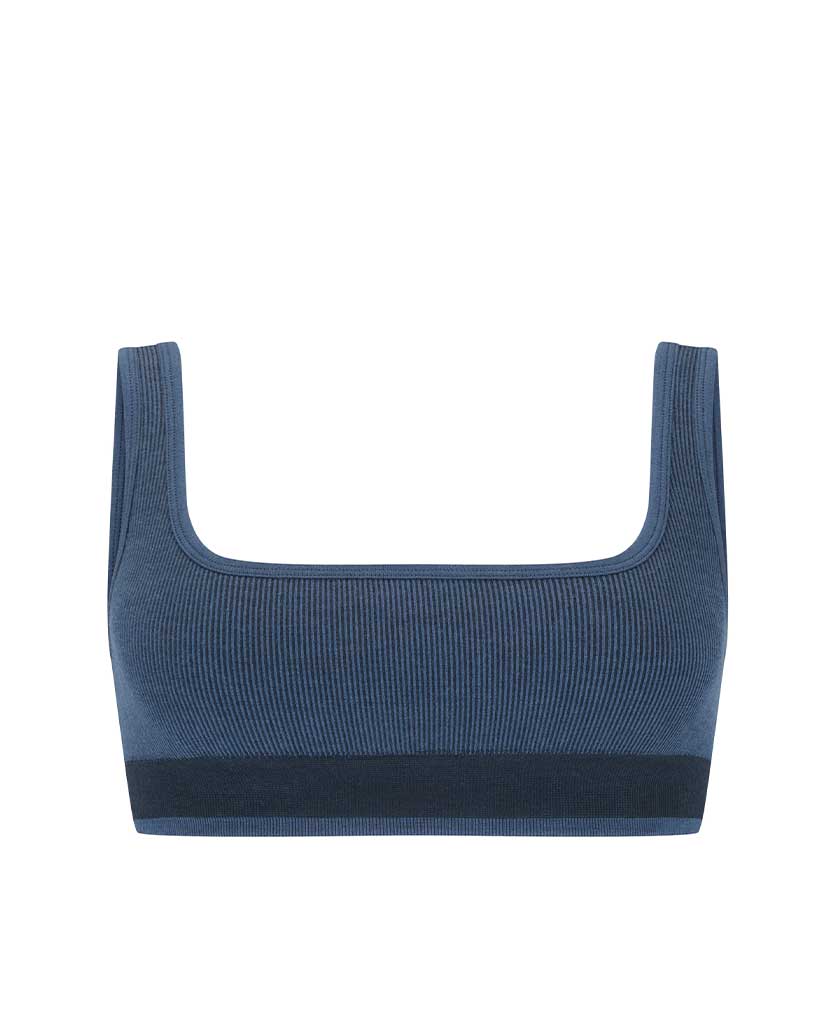 FINE RIB WOOL BRALET