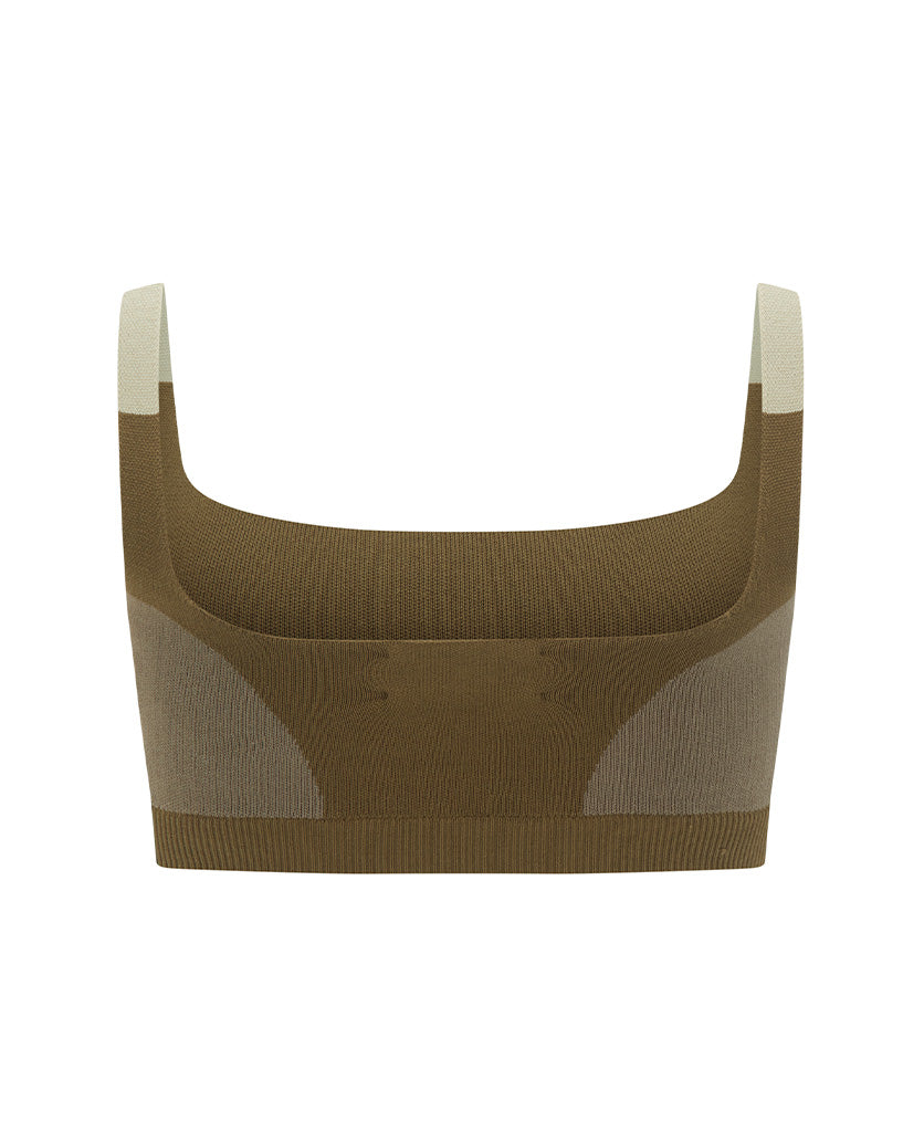 ORGANIC COLOUR BLOCK BRALET