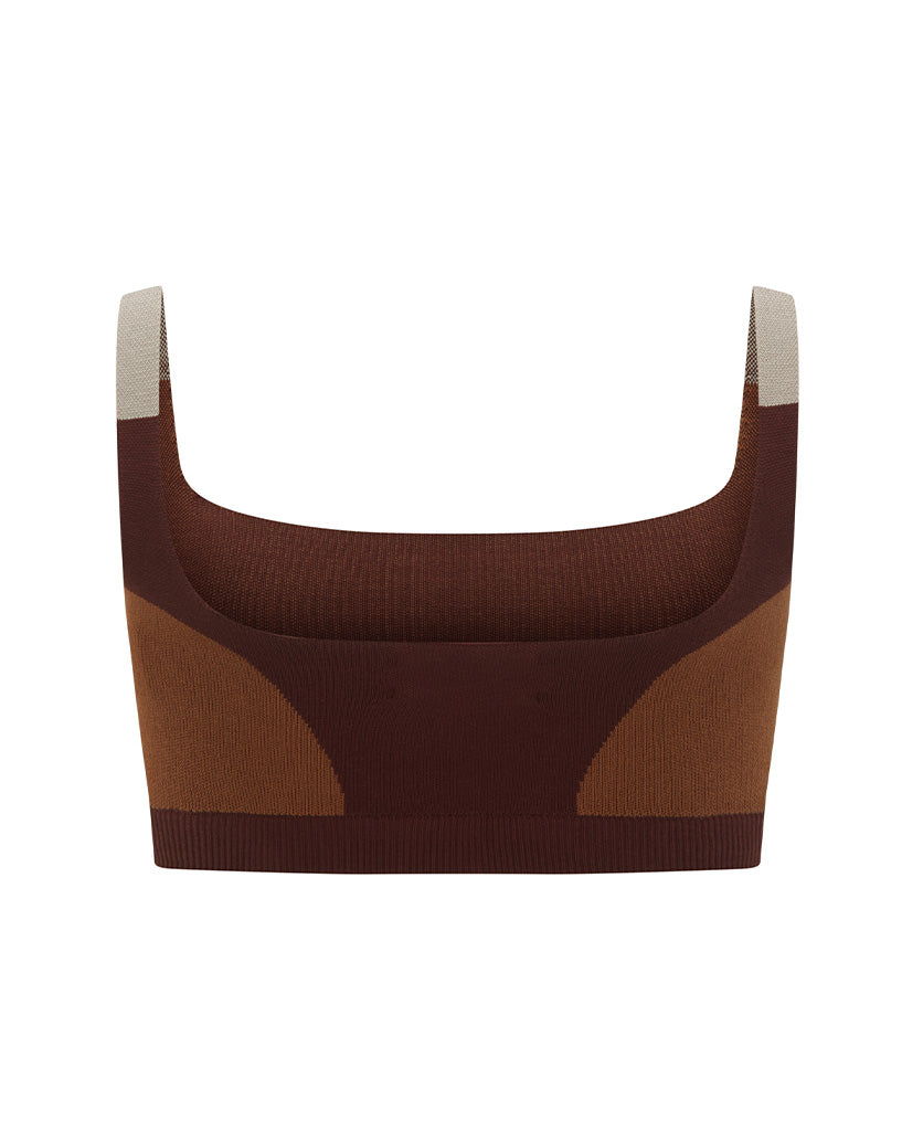 ORGANIC COLOUR BLOCK BRALET
