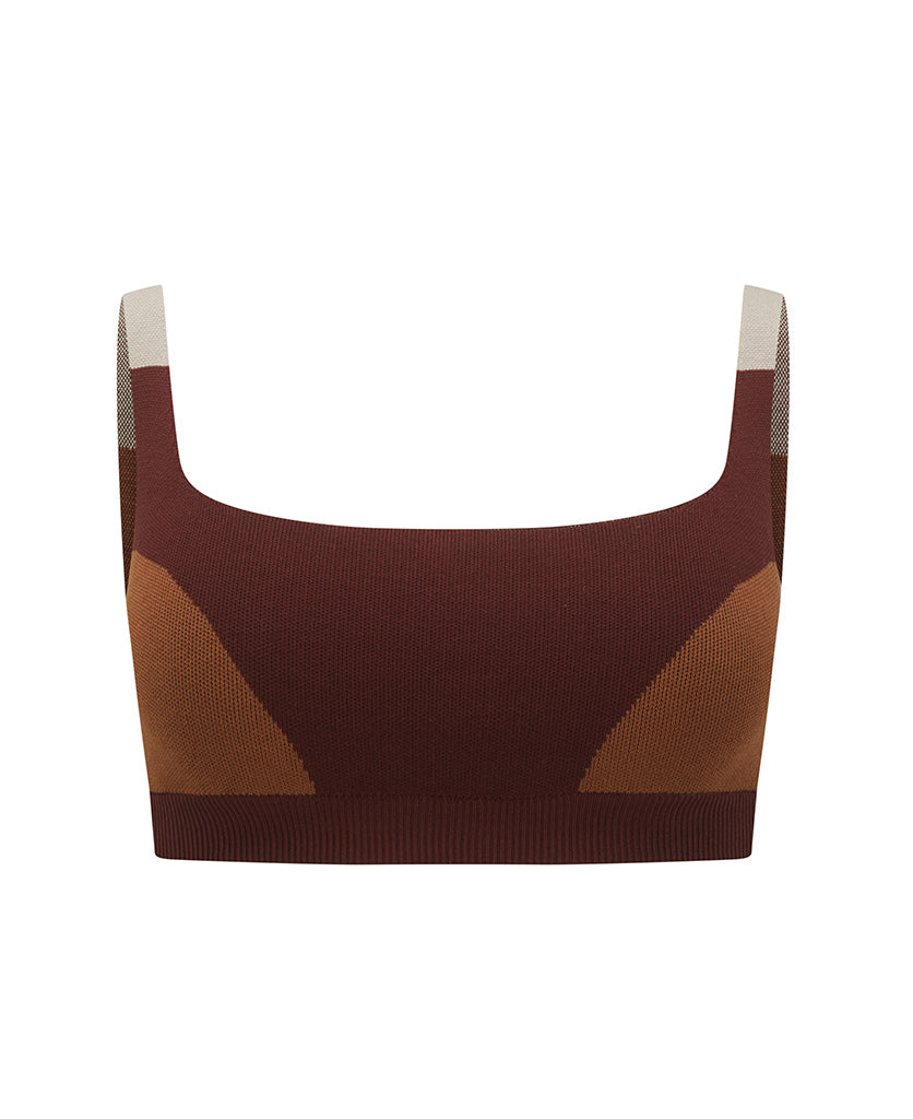 ORGANIC COLOUR BLOCK BRALET
