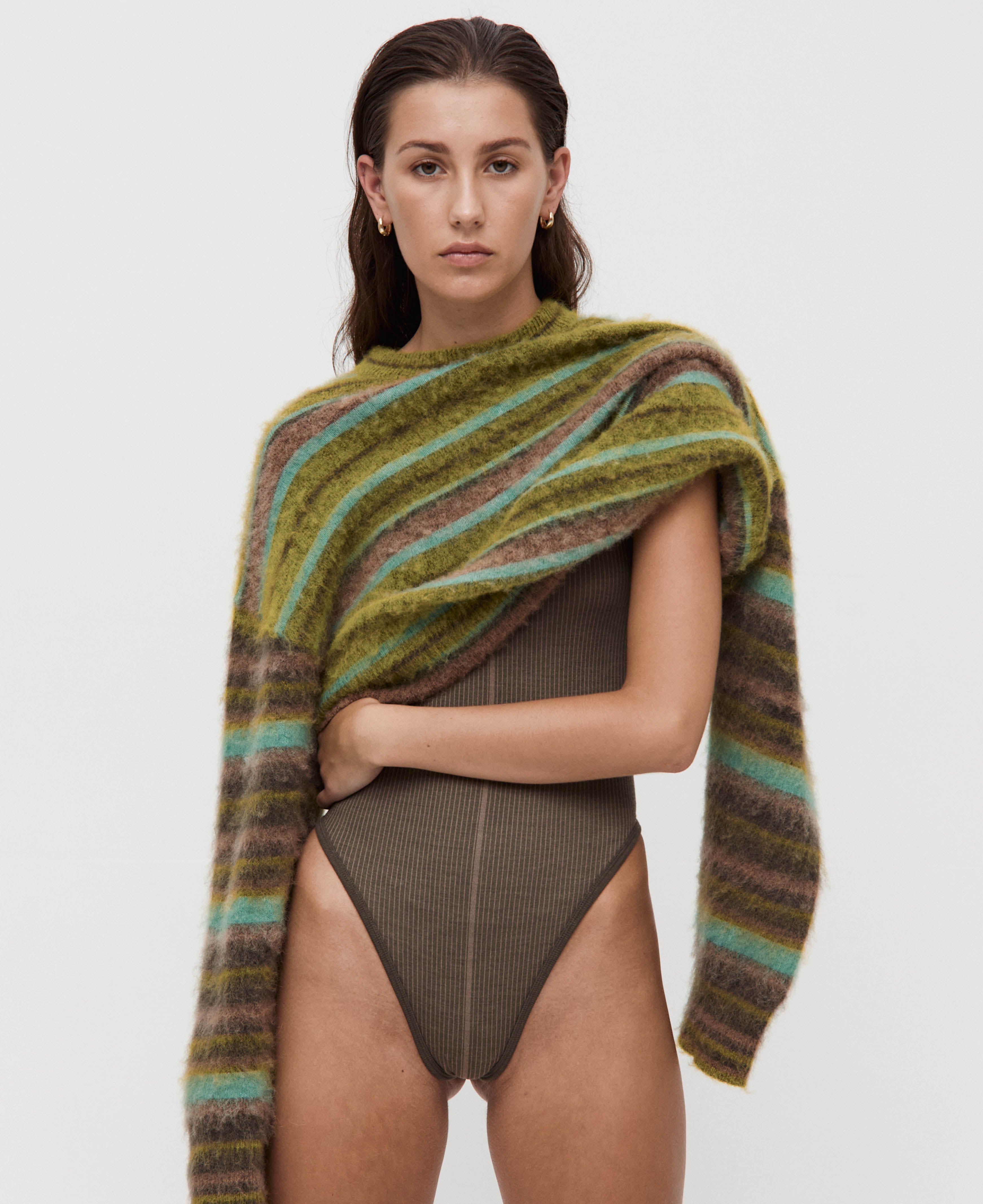 ALPACA STRIPE SWEATER